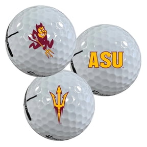 Arizona State University Sun Devils Logo Edition Officially Licensed NCAA Taylormade Distance+ Golf Balls 12-Pack (Dozen)