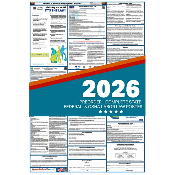 Arizona State and Federal Labor Law Poster 2025