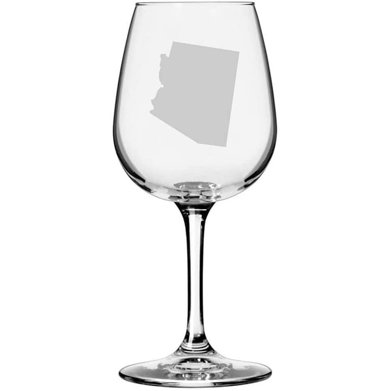Arizona States Etched All Purpose Libbey Wine Glass