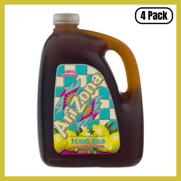 Arizona Sun Brewed Style Iced Tea with Lemon, 128 fl oz Bottle
