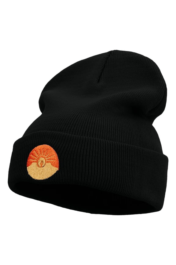Arizona Sunshine Icon Embroidered 12 Inch Long Knitted Beanie - Black OSFM