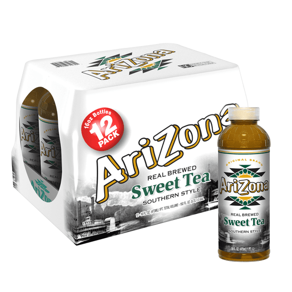 AriZona Sweet Tea - Southern Style Premium Brewed Tea, 16 Fl Oz (Pack of 12)