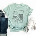 thumbnail image 1 of Arizona T-shirt Cactus Shirt State Pride Tee Home Outline Desert Az Gift Adventure Top Women's T-shirts Boho Ladies Unisex Crewneck Nature Road Trip Cute, 1 of 3
