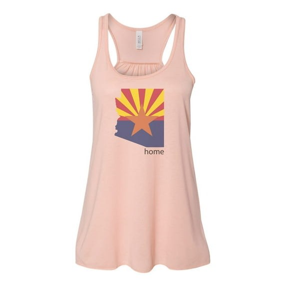 "Arizona Tank, Arizona Is Home, Womens Arizona Shirt, Soft Bella Canvas, Sublimation, Arizona Tee, I'm From Arizona, AZ Shirt, AZ Racerback, Peach, SMALL"