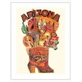thumbnail image 1 of Arizona - The Grand Canyon State - Vintage Travel Poster by David Klein c.1960s - Bamboo Fine Art 290gsm Paper (Unframed) 17x22in, 1 of 4