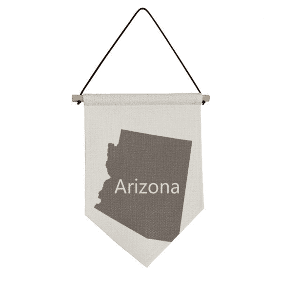 Arizona The United States Of America Map Canvas Flag Hanging Wall Art Decor Banner