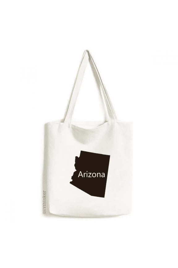 Arizona The United States Of America Map Tote Canvas Bag Shopping Satchel Casual Handbag