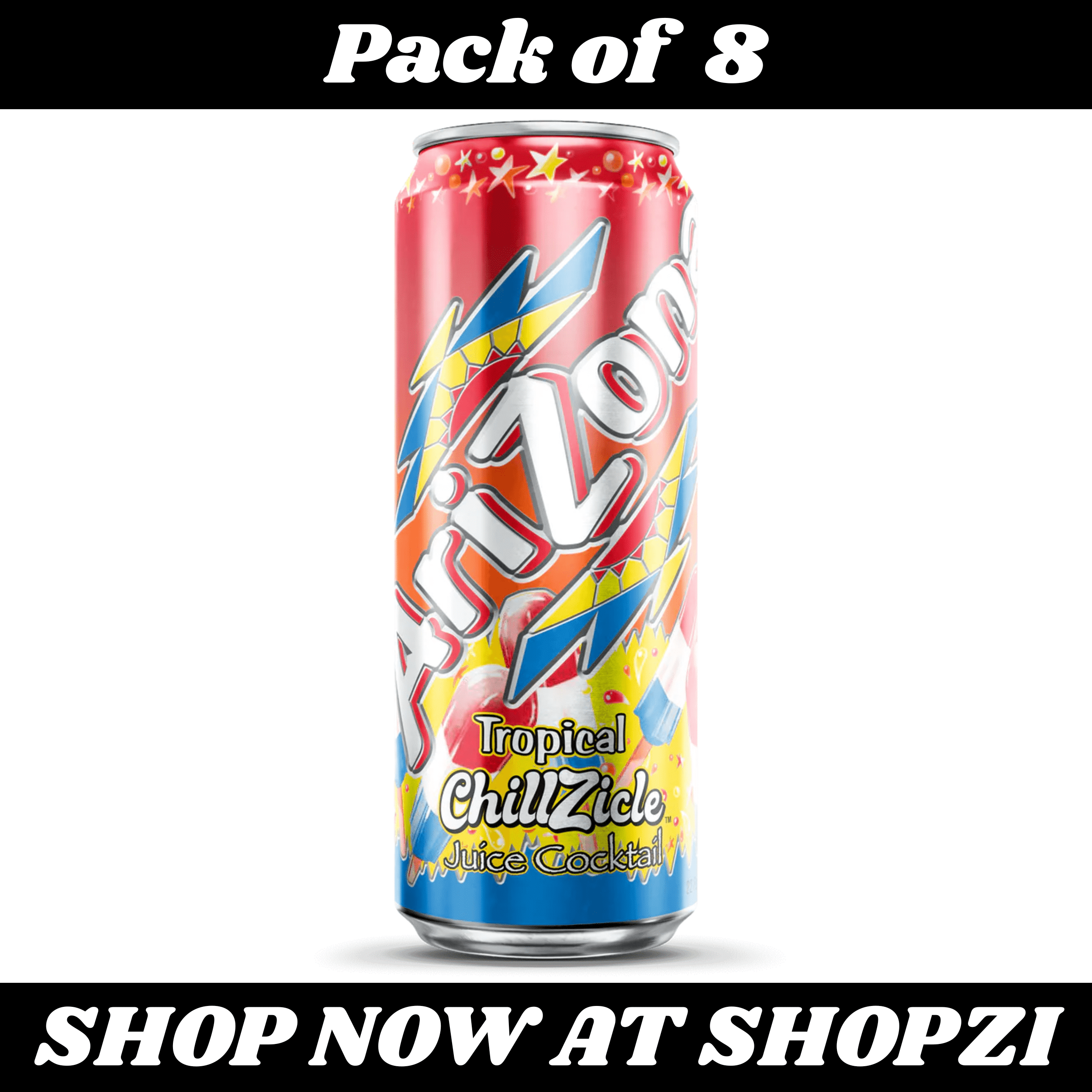 Arizona Tropical ChillZicle Juice Cocktail 22oz – 16 Pack