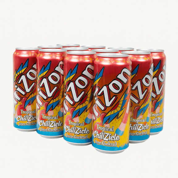 Arizona Tropical Chillzicle Juice Cocktail, 23 fl oz Cans (12-Pack)  Bold Fruit Flavor, Refreshing Drink for All Ages