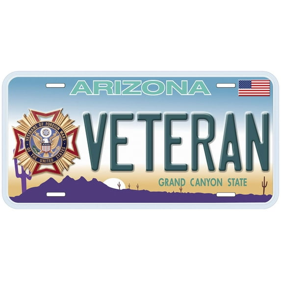 Arizona Veteran Novelty Car Auto License Plate