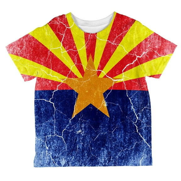 Arizona Vintage Distressed State Flag All Over Toddler T Shirt Multi 6T