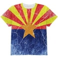 thumbnail image 1 of Arizona Vintage Distressed State Flag All Over Youth T Shirt Multi YMD, 1 of 2