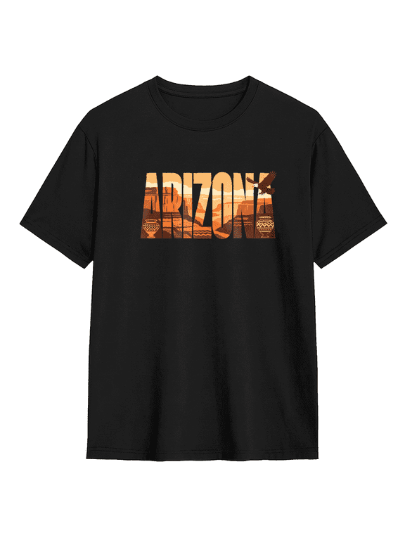 Vintage Graphic Tee For Men And Women, Outdoor Travel Cotton Short Sleeves T-Shirt