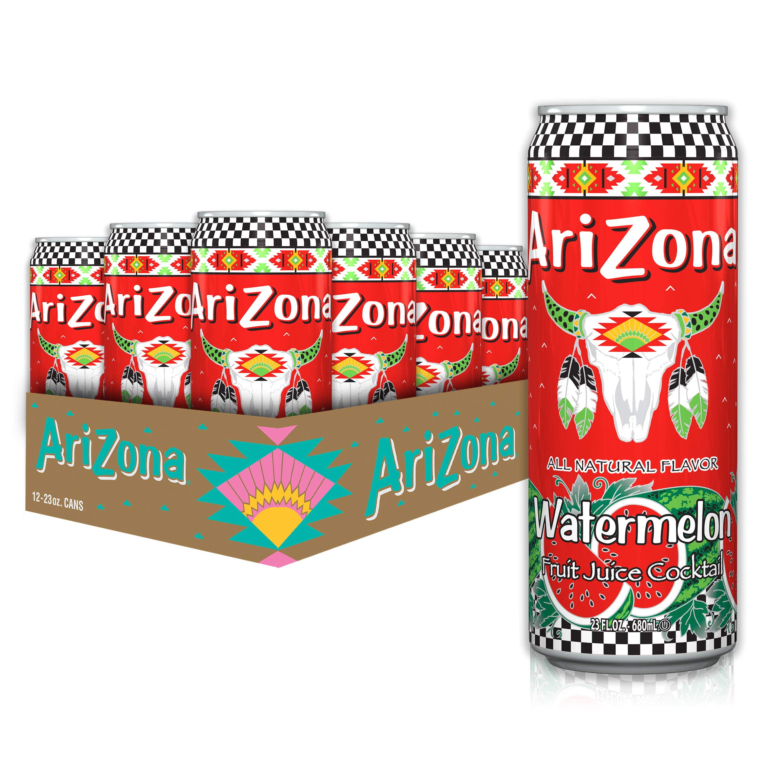 Arizona Watermelon Drink Big Can, 23 Fl Oz X Pack Of 12