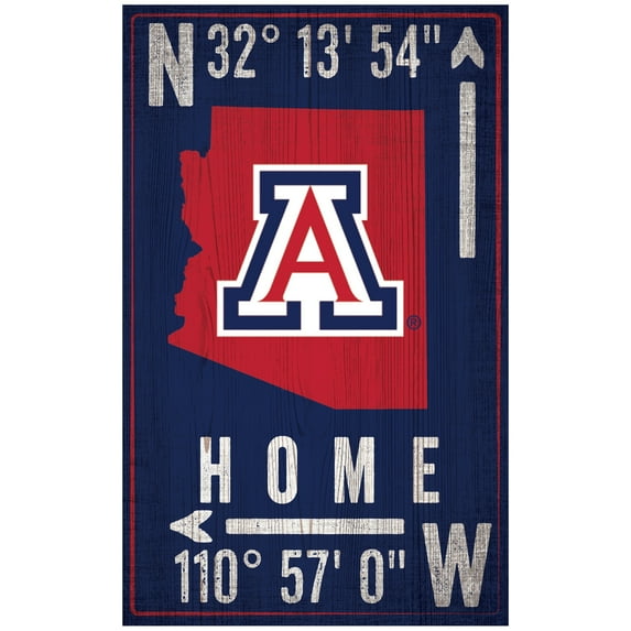 Arizona Wildcats 11" x 19" Coordinate Sign