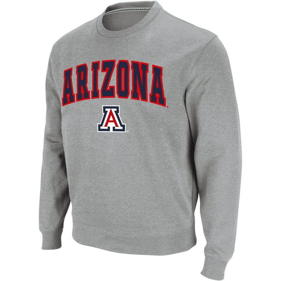 Arizona Wildcats Colosseum Arch & Logo Crew Neck Sweatshirt - Heather Gray