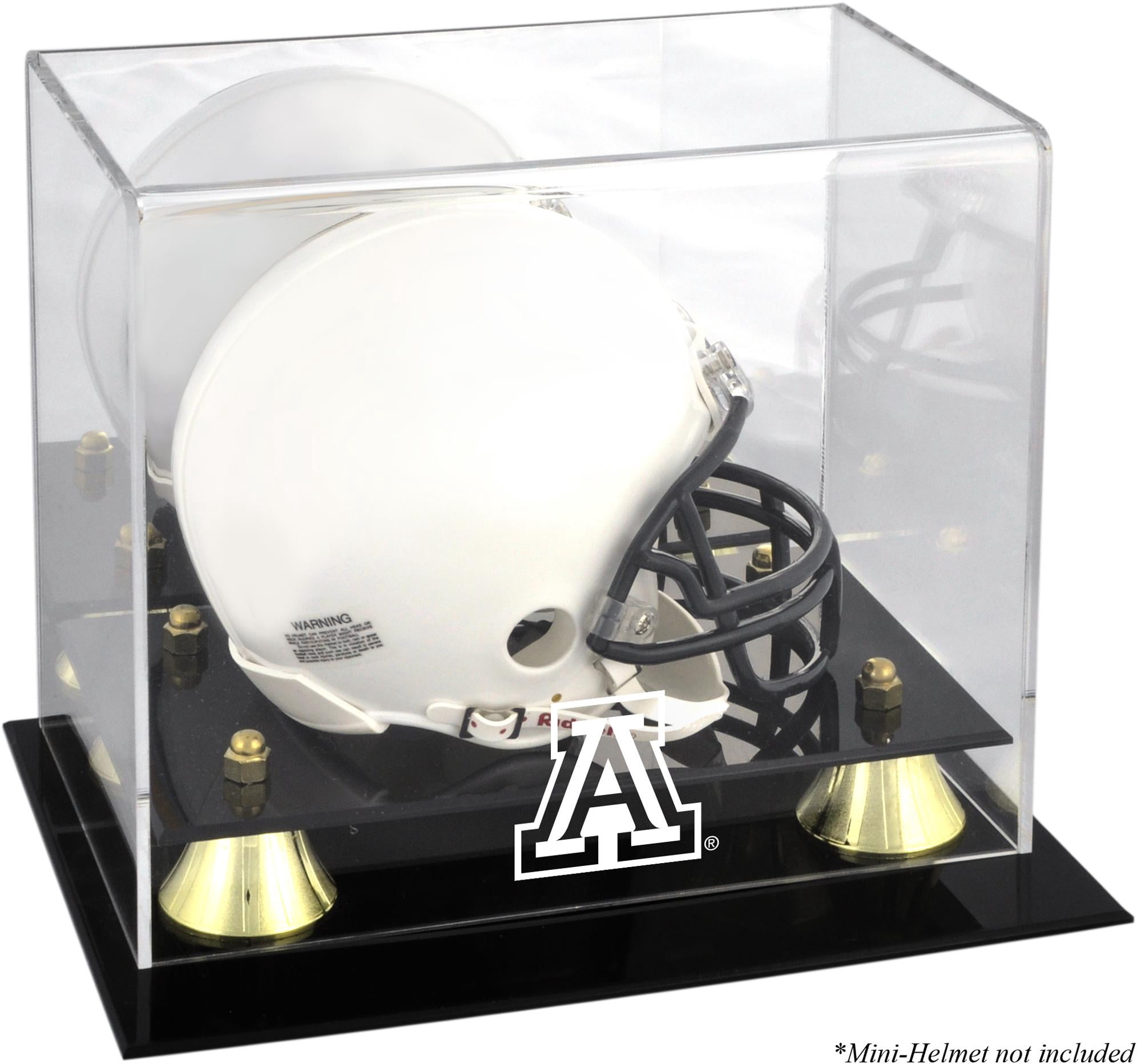 Atlanta Falcons Mini Helmet Display Case - Clear Acrylic With Black Base & Mirrored Back, Engraved Logo - View #2