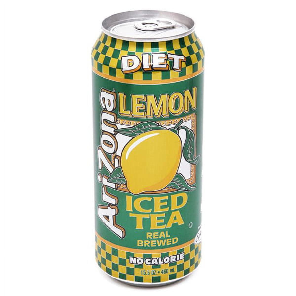 Arizona Zero Calorie Lemon Tea 15.5 Oz Can Pack of 24 - Walmart.com