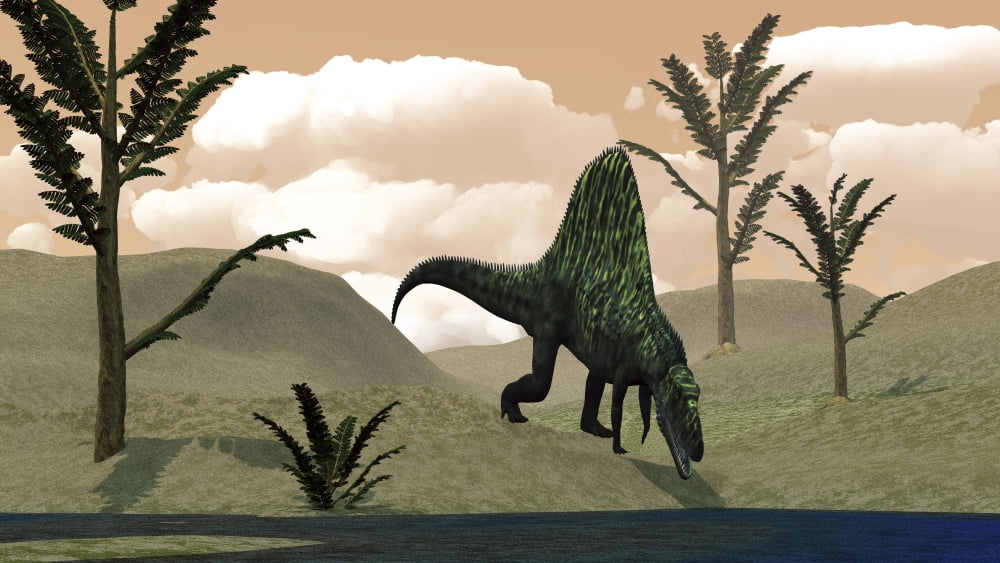 Arizonasaurus dinosaur amongst pachypteris trees Canvas Art - Elena DuvernayStocktrek Images (37 x 21)