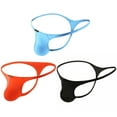 thumbnail image 1 of Arjen Kroos Men Thong Underwear Low Rise G-String Bikini for Men,3Pack, 1 of 5