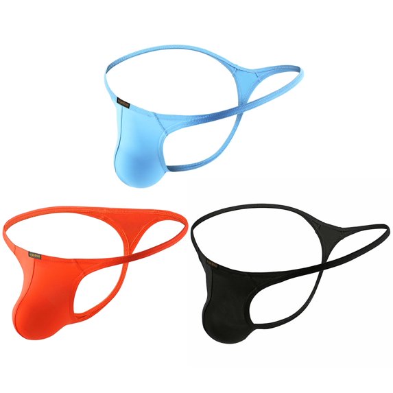 Arjen Kroos Men Thong Underwear Low Rise G-String Bikini for Men,3Pack