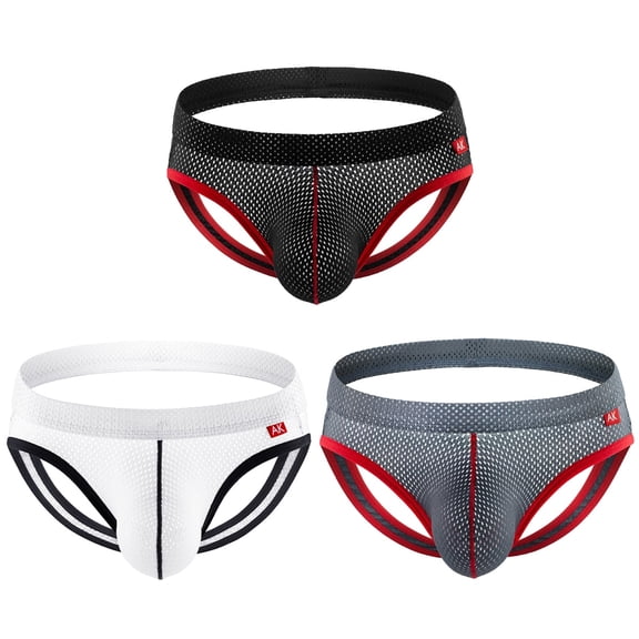 Arjen Kroos Mens Jockstrap Underwear Mesh Athletic Supporter for Men,3Pack