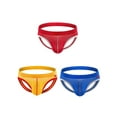 thumbnail image 1 of Arjen Kroos Mens Jockstrap Underwear Mesh Athletic Supporter for Men,3Pack, 1 of 8