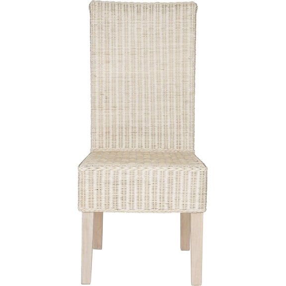 Arjun Wicker Wood Dining Chair Set of 2, 17.7" Seat, Pine Wicker, 225 lb Capacity, Assembly Required for Dining Room, Kitchen, Home Office