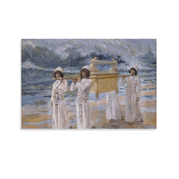 The Ark of The Covenant Passes over The Jordan James Tissot Poster Poster Decorative Painting Canvas Wall Art Living Room Posters Bedroom Painting 12x18inch(30x45cm)
