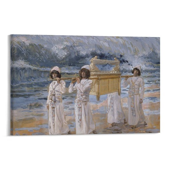 The Ark of The Covenant Passes over The Jordan James Tissot Poster Wall Art Poster Gifts Bedroom Prints Home Decor Hanging Picture Canvas Painting Posters 24x36inch(60x90cm)