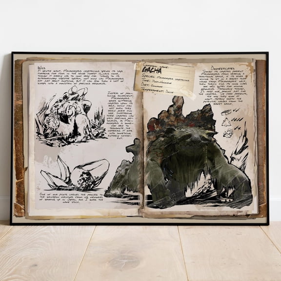 Ark Survival Evolved Creature Gacha Wall Art Rolled Print Video Game Decor 13, Unframed Poster