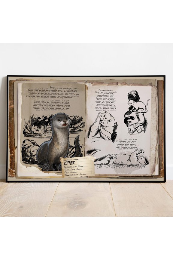 Ark Survival Evolved Creature Otter Wall Art Rolled Print Video Game Decor 9, Unframed Canvas