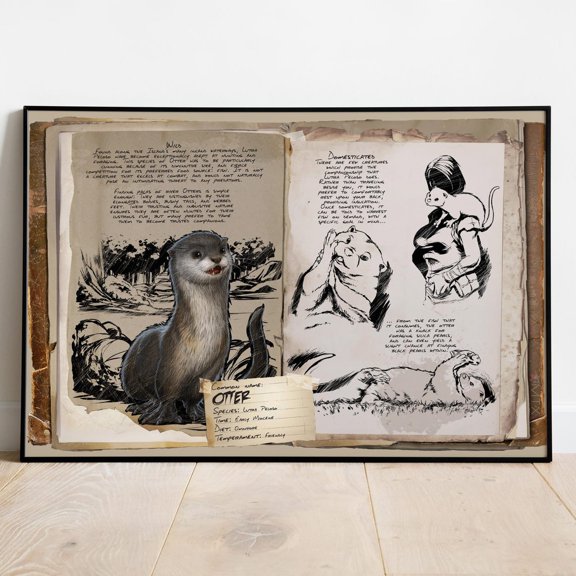 Ark Survival Evolved Creature Otter Wall Art Rolled Print Video Game Decor 9, Unframed Poster