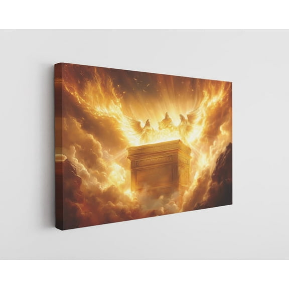 Ark of the Covenant Canvas Wall Art - High-Quality Religious Print - Handcrafted Sacred Decor - Stylish Wall Art - Gift for Faithful Homes