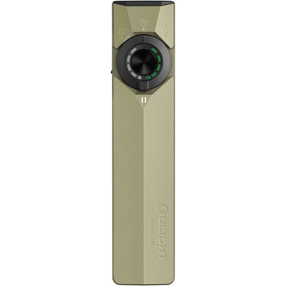 ArkPro Ultra EDC Flat Flashlight, Rechargeable Portable Flash Light, 1700 Lumens with White LED, UV and Green Beam for Working, Emergency, Camping, Everyday Carry (Olive CW)