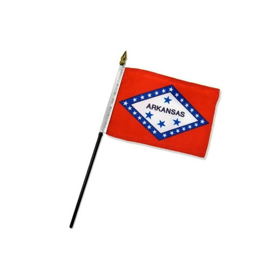Arkansas 4x6in Stick Flag