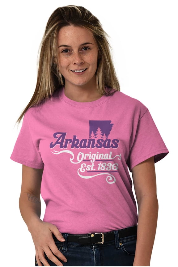 Arkansas AR Tree State Shape Filagree Women's Plus Size Graphic Tee Brisco Brands 3X