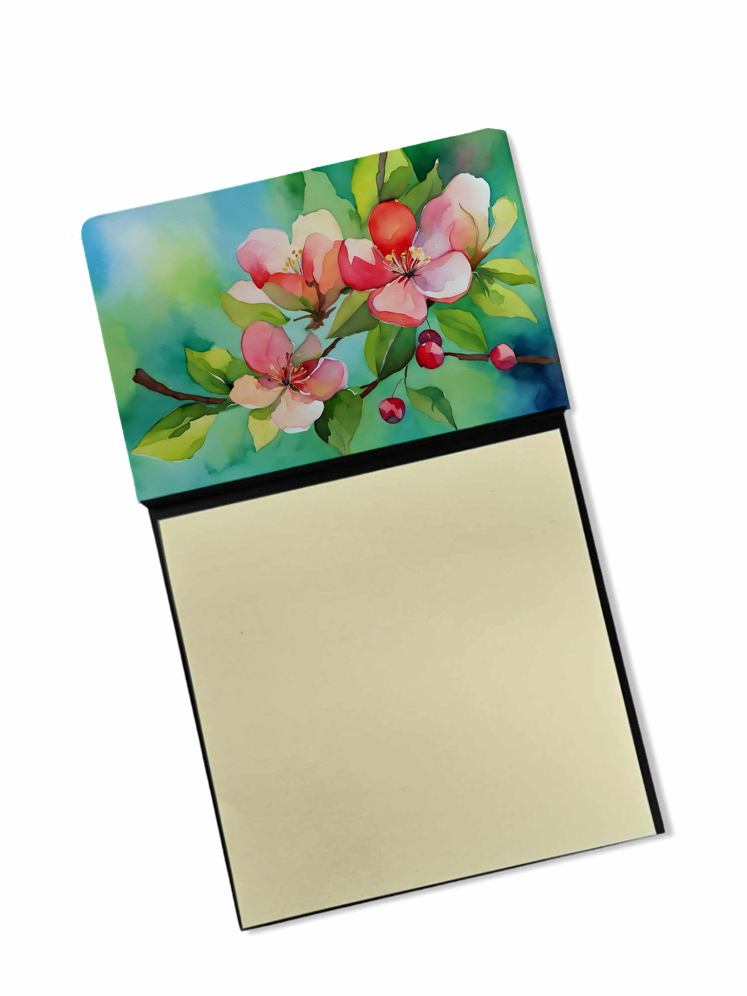 Arkansas Apple Blossom in Watercolor Sticky Note Holder 3.25 in x 5.25 in
