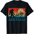 thumbnail image 1 of Arkansas Bigfoot Vintage Mountains Hiking Camping Gift T-Shirt, 1 of 3