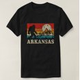 Arkansas Bigfoot Vintage Mountains Hiking Camping TShirt