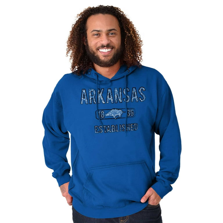 Arkansas Boar Stenciled Distressed Hoodie Sweatshirt Women Men