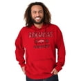 thumbnail image 1 of Arkansas Boar Stenciled Distressed Hoodie Sweatshirt Women Men Brisco Brands X, 1 of 2
