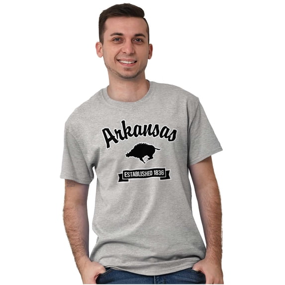 Arkansas Cute Razor Boar Souvenir Men's Graphic T Shirt Tees Brisco Brands X