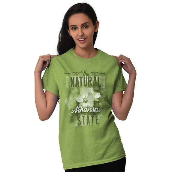 Arkansas Cute State Flower Souvenir Women Plus Size Graphic Tee Tees Brisco Brands 4X
