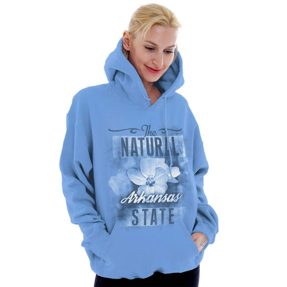 Arkansas Cute State Flower Souvenir Women Plus Size Graphic Pullover Hoodie Brisco Brands 3X