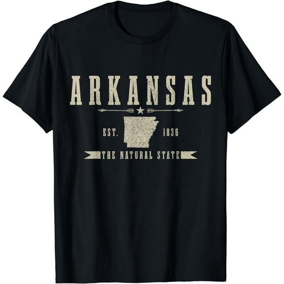 Arkansas Est. 1836 Natural State Vintage T-Shirt