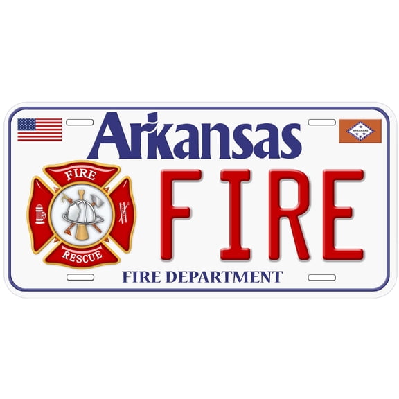 Arkansas Fire And Rescue Novelty Car Auto License Plate