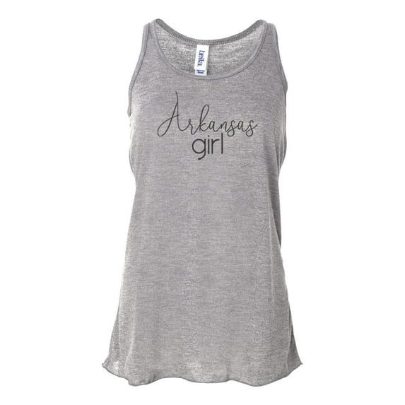 "Arkansas Girl, Arkansas Tank Top, AR Tank, Arkansas Is Home, Regnat Populus, Women's Arkanasas Tank, AR Apparel, Gift For Her, Home State, Athletic Grey, MEDIUM"