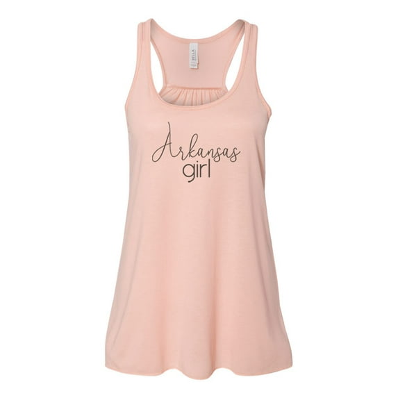 "Arkansas Girl, Arkansas Tank Top, AR Tank, Arkansas Is Home, Regnat Populus, Women's Arkanasas Tank, AR Apparel, Gift For Her, Home State, Peach, SMALL"