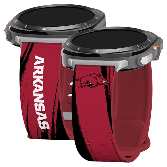 Arkansas HD Paint Stripe Unisex Watch Band for Samsung Galaxy Watch Ultra 47mm (Long)